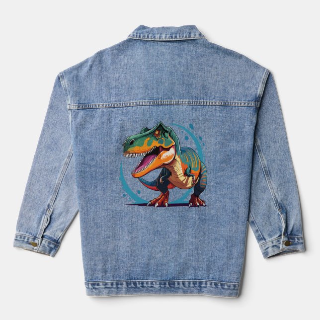 Tyrannosaurus Rex Jeansjacke (Rückseite)