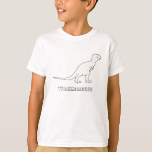 Tyrannosaurus Rex Kontur und Worthemden T-Shirt