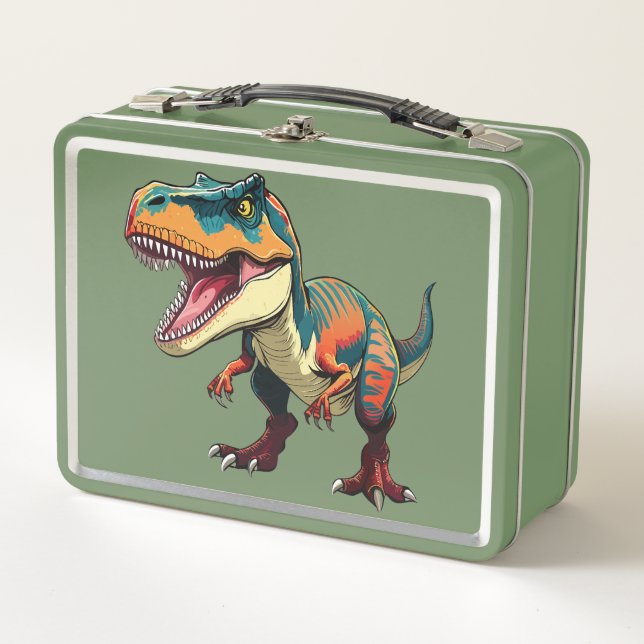 Tyrannosaurus Rex Metall Brotdose (Vorderseite)