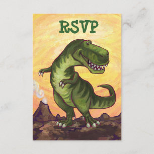 Tyrannosaurus Rex Party Center UAWG RSVP Karte