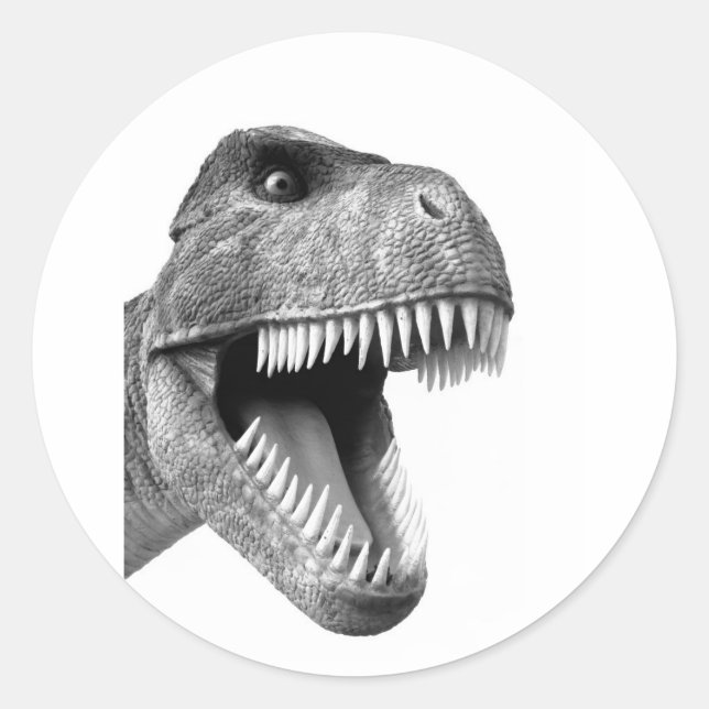 Tyrannosaurus Rex Runder Aufkleber (Vorderseite)