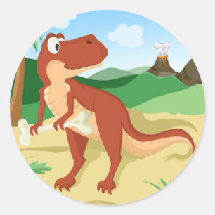 Tyrannosaurus Rex Runder Aufkleber