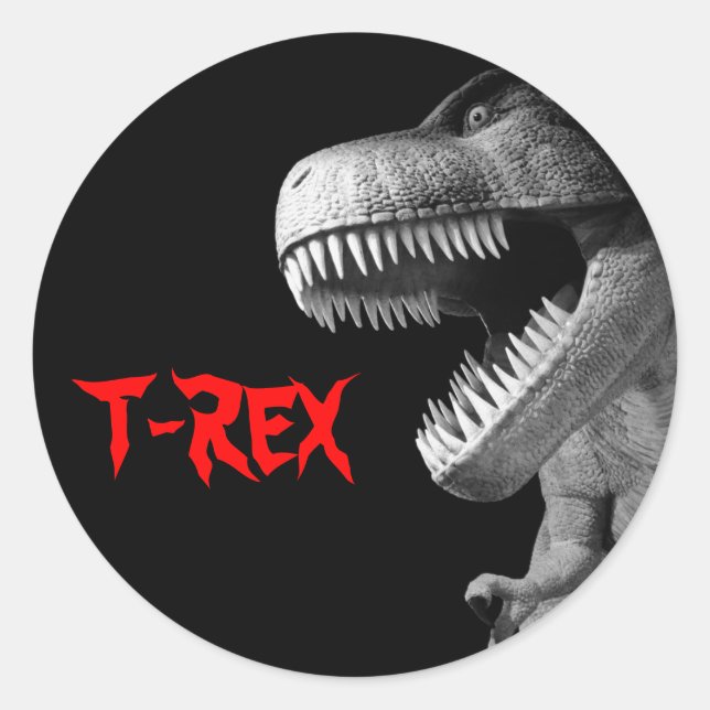 Tyrannosaurus Rex Runder Aufkleber (Vorderseite)