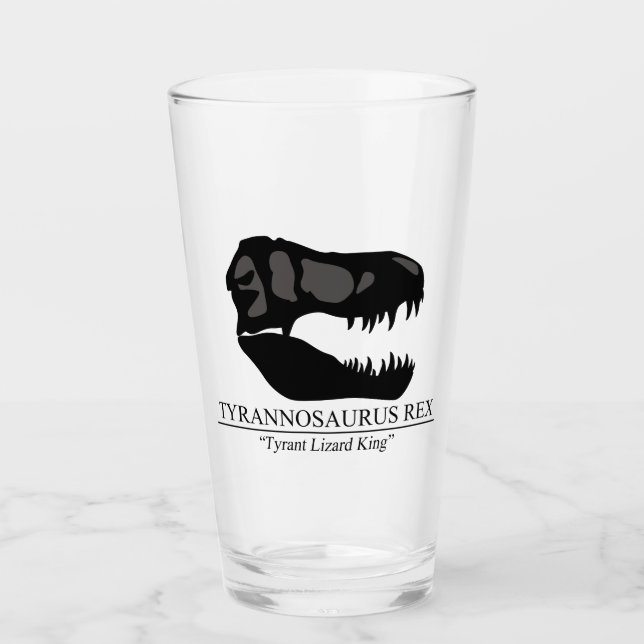 Tyrannosaurus Rex Schädel Glas (Vorderseite)