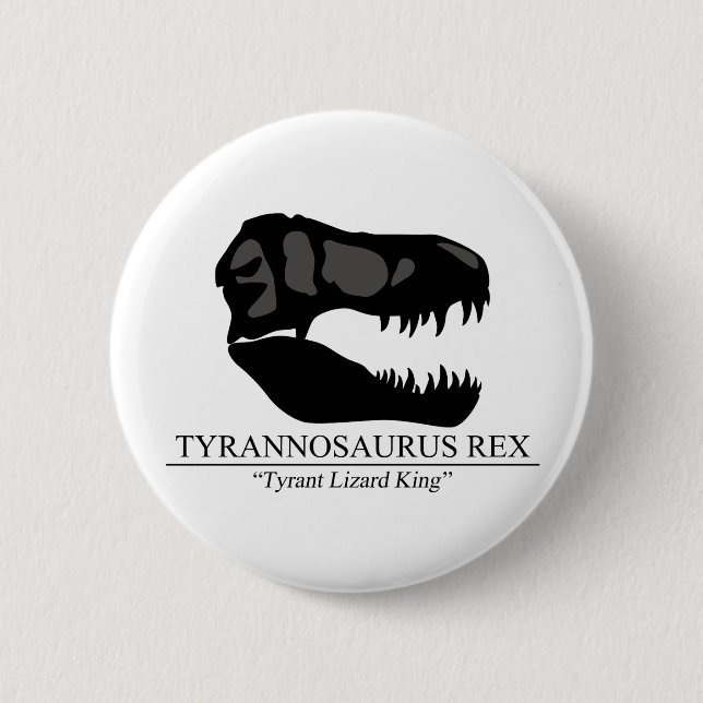 Tyrannosaurus Rex Skull Button (Vorderseite)