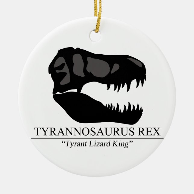 Tyrannosaurus Rex Skull Keramikornament (Vorne)