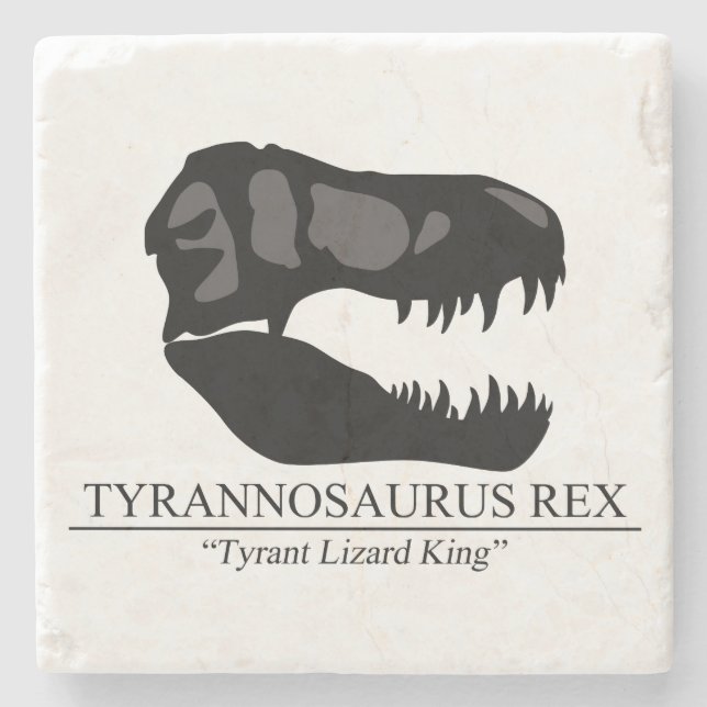 Tyrannosaurus Rex Skull Steinuntersetzer (Vorderseite)