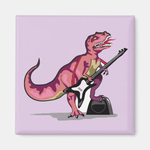 Tyrannosaurus Rex spielt Gitarre. Magnet