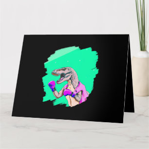 Tyrannosaurus Rex T Rex Boxing Cooler Funny Dinosa Karte