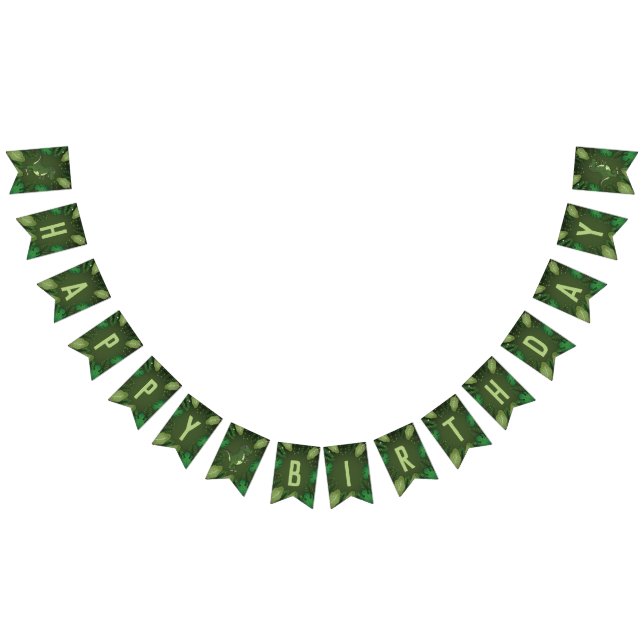 Tyrannosaurus Rex T-rex Dinosaur Happy Birthday Wimpelkette (Alle)