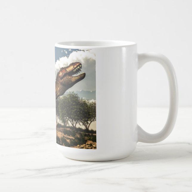 Tyrannosaurus rex und seine Eier Kaffeetasse (Rechts)