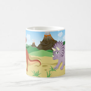 Tyrannosaurus Rex und Triceratops Tasse
