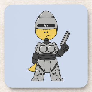 Tyrannosaurus Rex verkleidet als Robocop. Getränkeuntersetzer