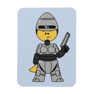 Tyrannosaurus Rex verkleidet als Robocop. Magnet