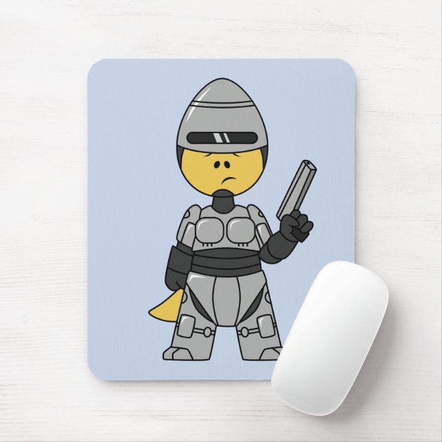 Tyrannosaurus Rex verkleidet als Robocop. Mousepad (Mit Mouse)