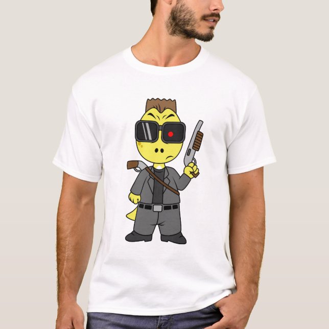Tyrannosaurus Rex verkleidete sich als Terminator. T-Shirt (Vorderseite)