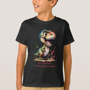 Tyrannosaurus Rex Wasserfarbspritzer Personalisier T-Shirt