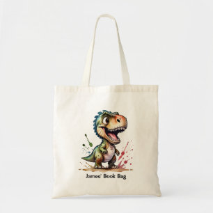 Tyrannosaurus Rex Wasserfarbspritzer Personalisier Tragetasche