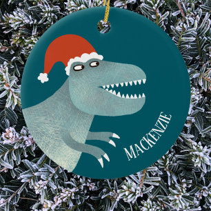 Tyrannosaurus Rex Weihnachtsfeierliche Weihnachtsm Keramik Ornament