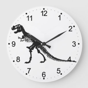 Tyrannosaurus Skeleton - Wählen Sie die Hintergru Große Wanduhr