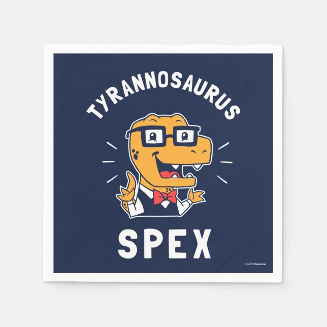 Tyrannosaurus Spex Serviette (Vorderseite)