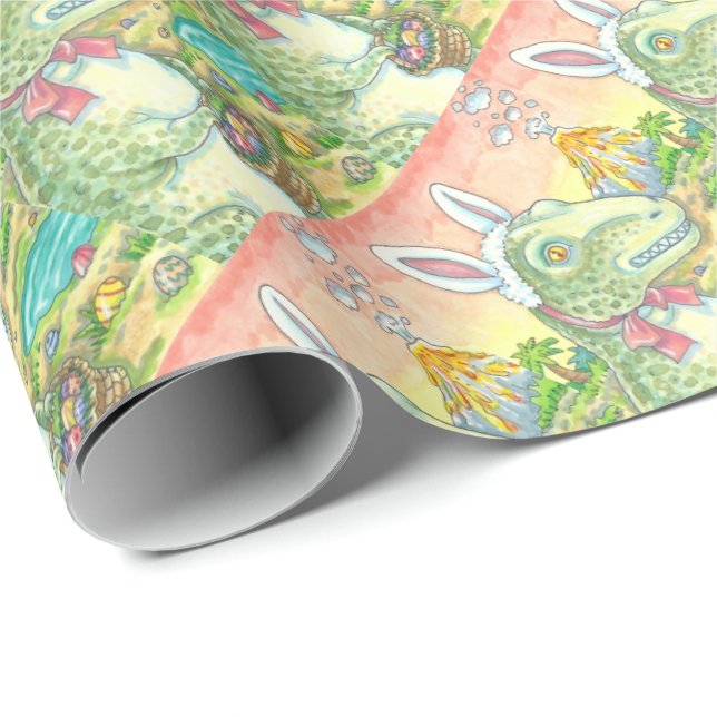 TYRANNOSAURUS T REX, DINO EASTER WRAPPER PAPIER GESCHENKPAPIER (Rolleneckpunkt)