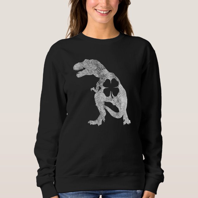 Tyrannosaurus T Rex Dinosaur ST PATRICKS DAY Irish Sweatshirt (Vorderseite)