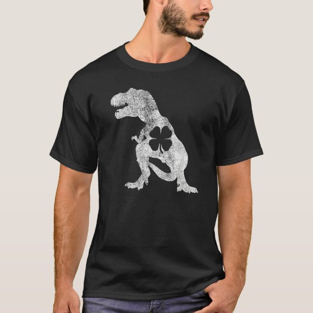Tyrannosaurus T Rex Dinosaur ST PATRICKS DAY Irish T-Shirt (Vorderseite)
