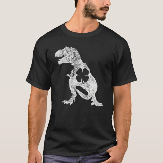 Tyrannosaurus T Rex Dinosaur ST PATRICKS DAY Irish T-Shirt (Vorderseite)