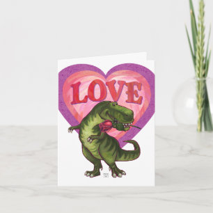 Tyrannosaurus Valentinstag Feiertagskarte
