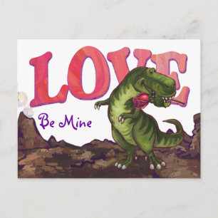 Tyrannosaurus Valentinstag Feiertagspostkarte