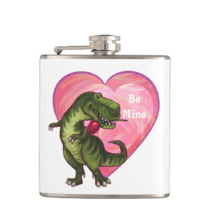 Tyrannosaurus Valentinstag Flachmann