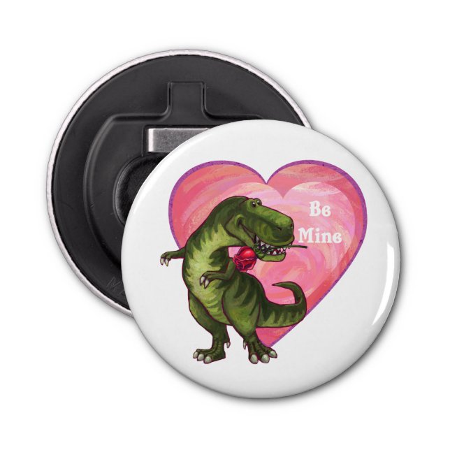 Tyrannosaurus Valentinstag Flaschenöffner (Vorderseite)