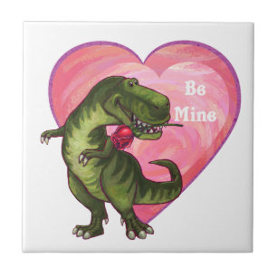Tyrannosaurus Valentinstag Fliese