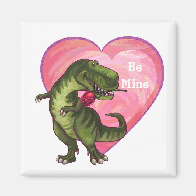 Tyrannosaurus Valentinstag Magnet (Vorne)