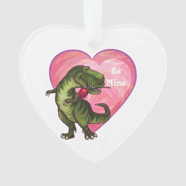 Tyrannosaurus Valentinstag Ornament (Vorderseite)