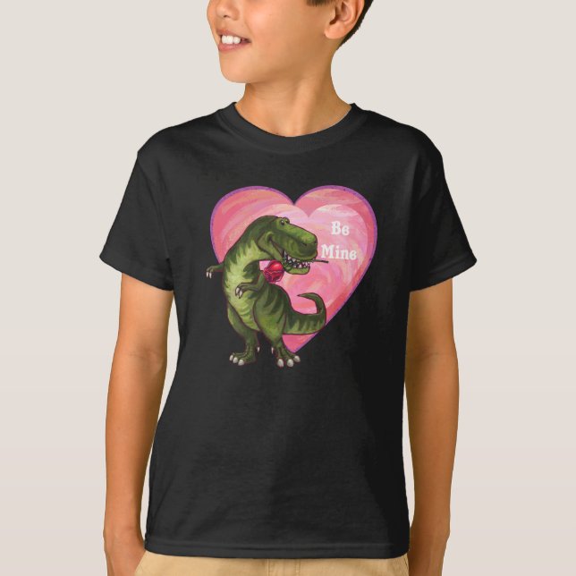 Tyrannosaurus Valentinstag T-Shirt (Vorderseite)