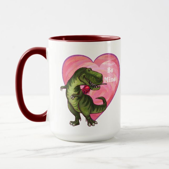 Tyrannosaurus Valentinstag Tasse (Links)