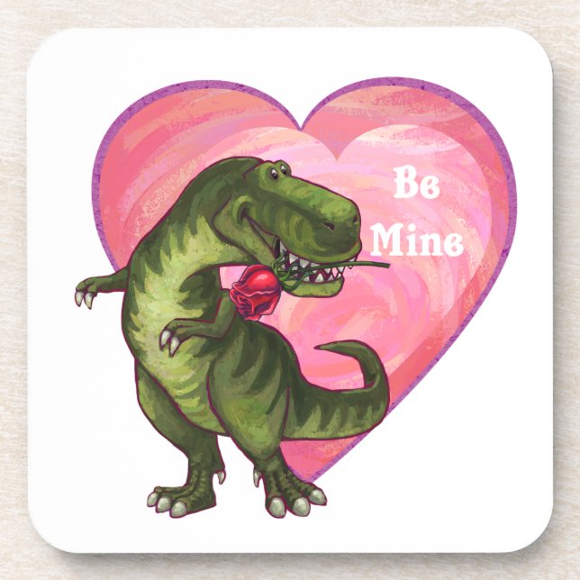 Tyrannosaurus Valentinstag Untersetzer (Vorderseite)