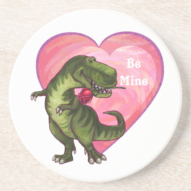 Tyrannosaurus Valentinstag Untersetzer (Vorne)