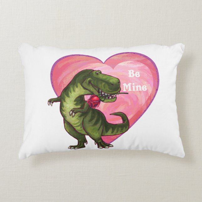 Tyrannosaurus Valentinstag Zierkissen (Vorderseite)