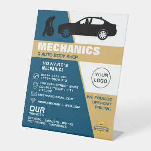 Tyre Change, Auto Mechanic & Repairs Advertising Sockelschild