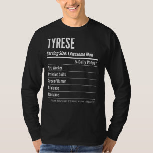 Tyrese Serving Size Nutrition Label Kalorien T-Shirt