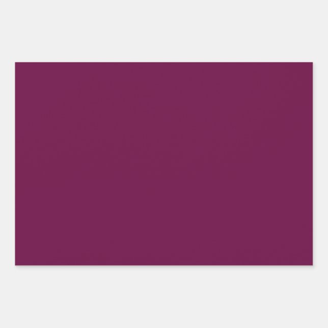 Tyrian Lila Solid Color Geschenkpapier Set (Vorderseite)