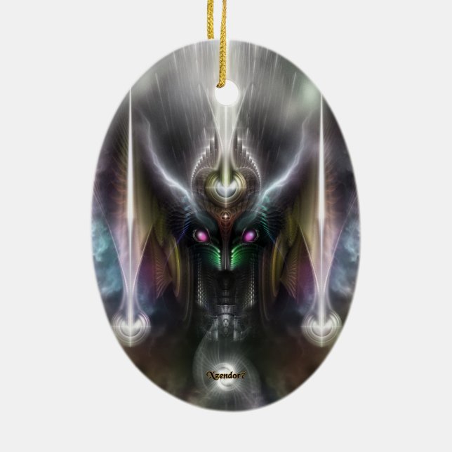 Tyrinan der Horikingott des Krieges Keramikornament (Hinten)