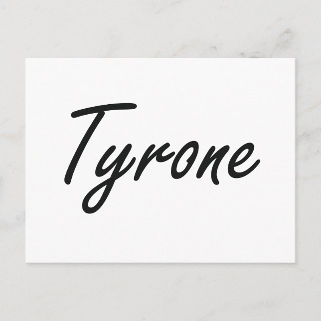 Tyrone Artistic Name Design Postkarte (Vorderseite)