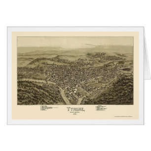 Tyrone, panoramische Karte PAs - 1895