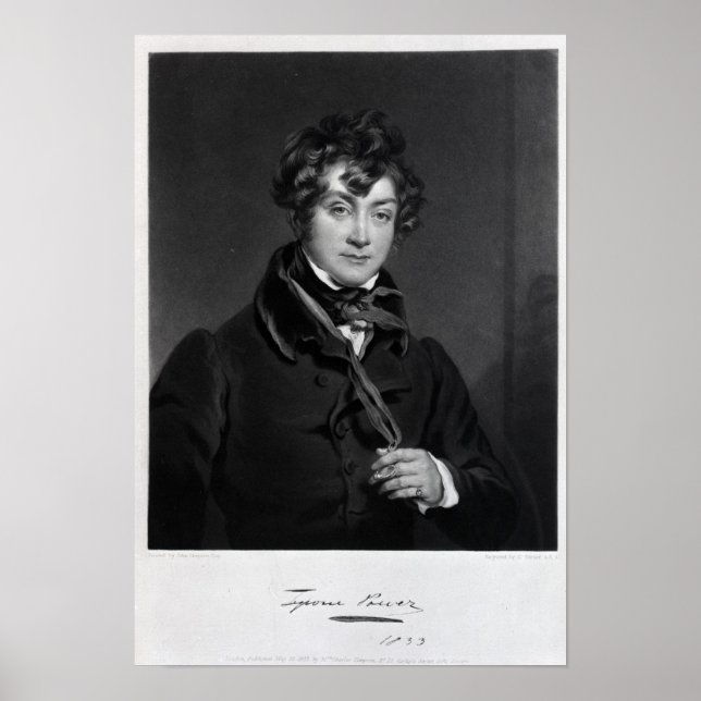 Tyrone Power, eingraviert von James Sands, c.1833 Poster (Vorne)