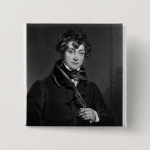 Tyrone-Power, graviert durch James-Sande, c.1833 Button