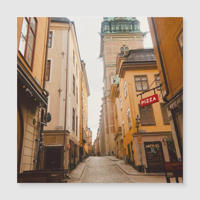 Tyska Brinken, Gamla Stan, Old Town, Stockholm Magnetkarte (Vorderseite)